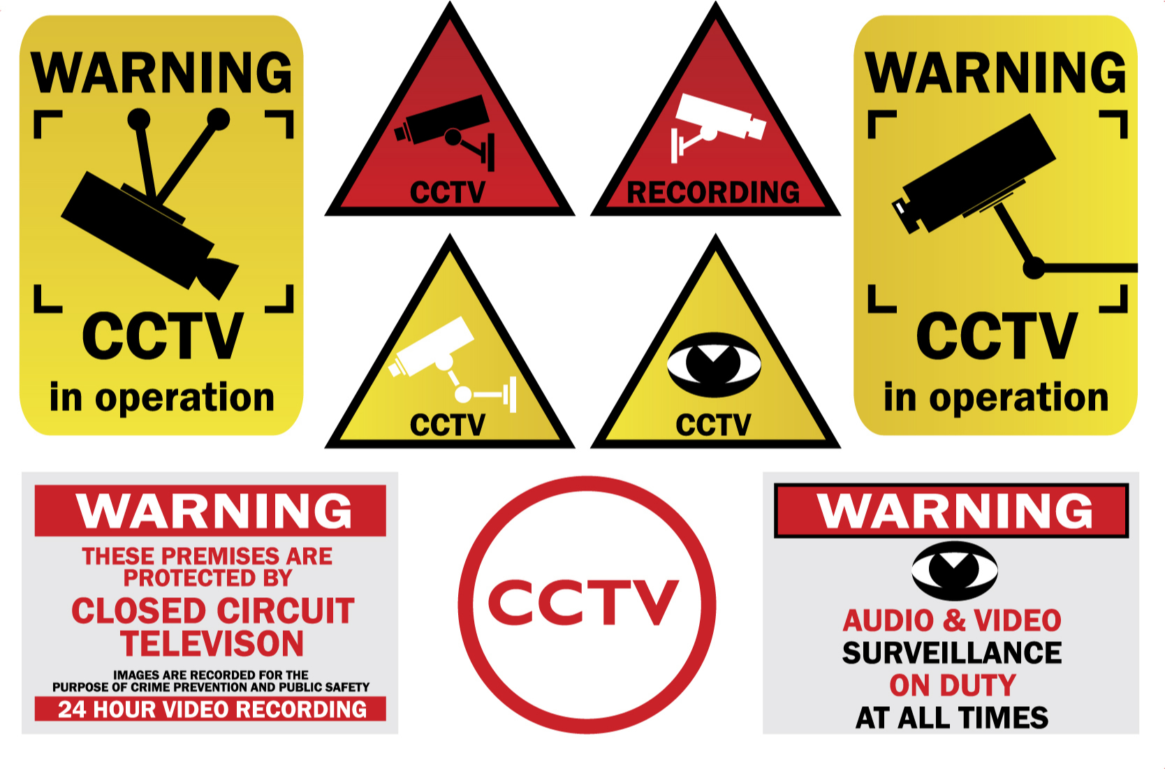 posters warning CCTV in operation