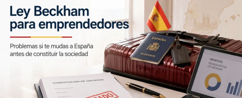 Ley Beckham denegada: crear sociedad tras mudarse a España